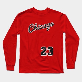 CLASSIC - Chicago Basketball Vintage/worn out Look Long Sleeve T-Shirt